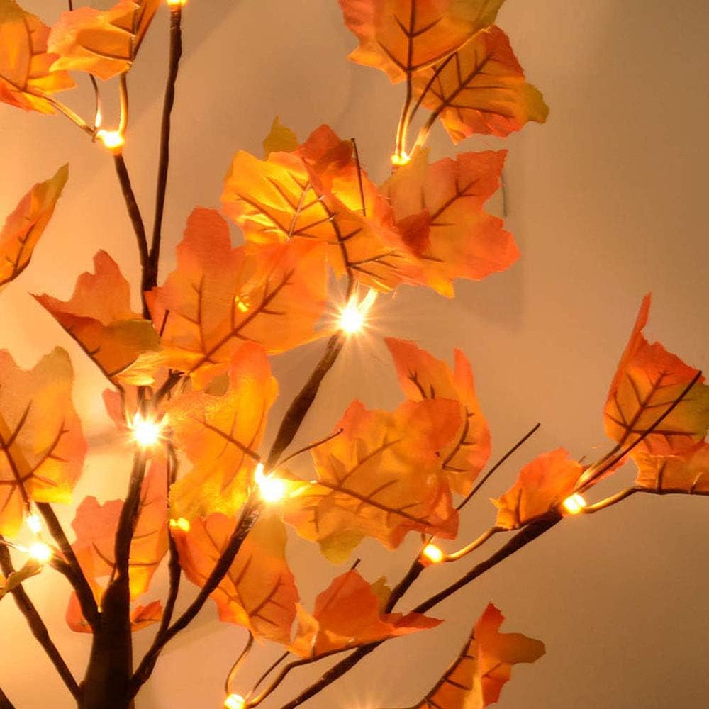 Artificial Fall Lighted Maple Tree 24 LED