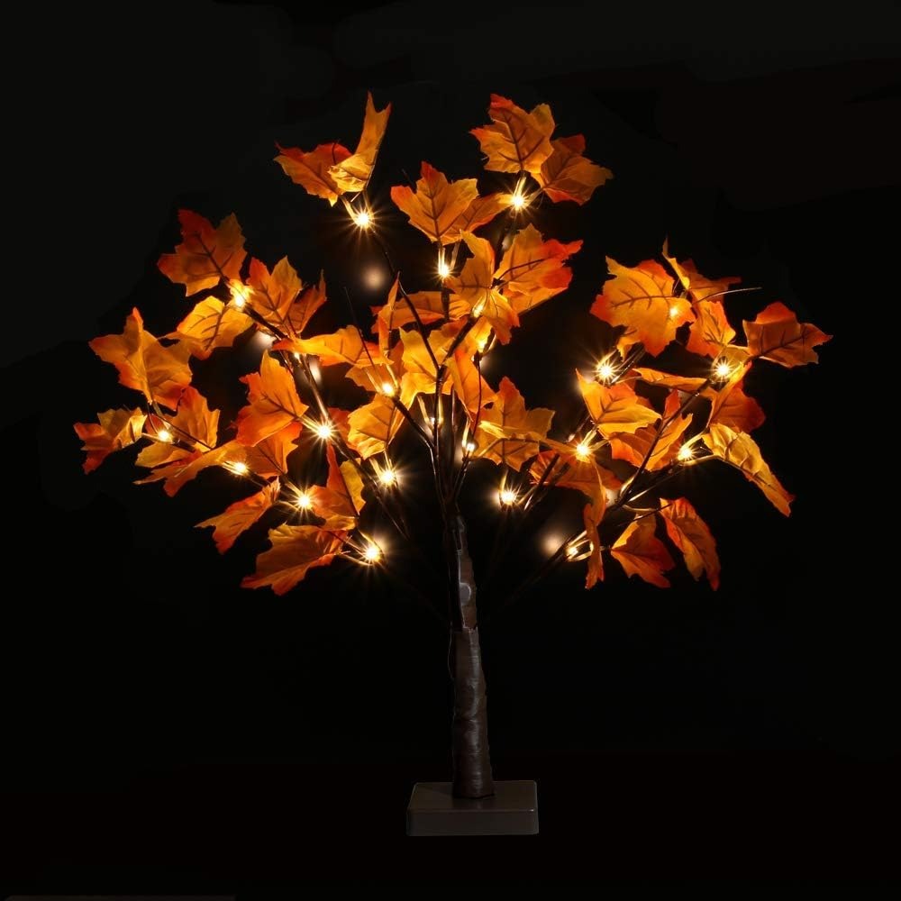 Artificial Fall Lighted Maple Tree 24 LED