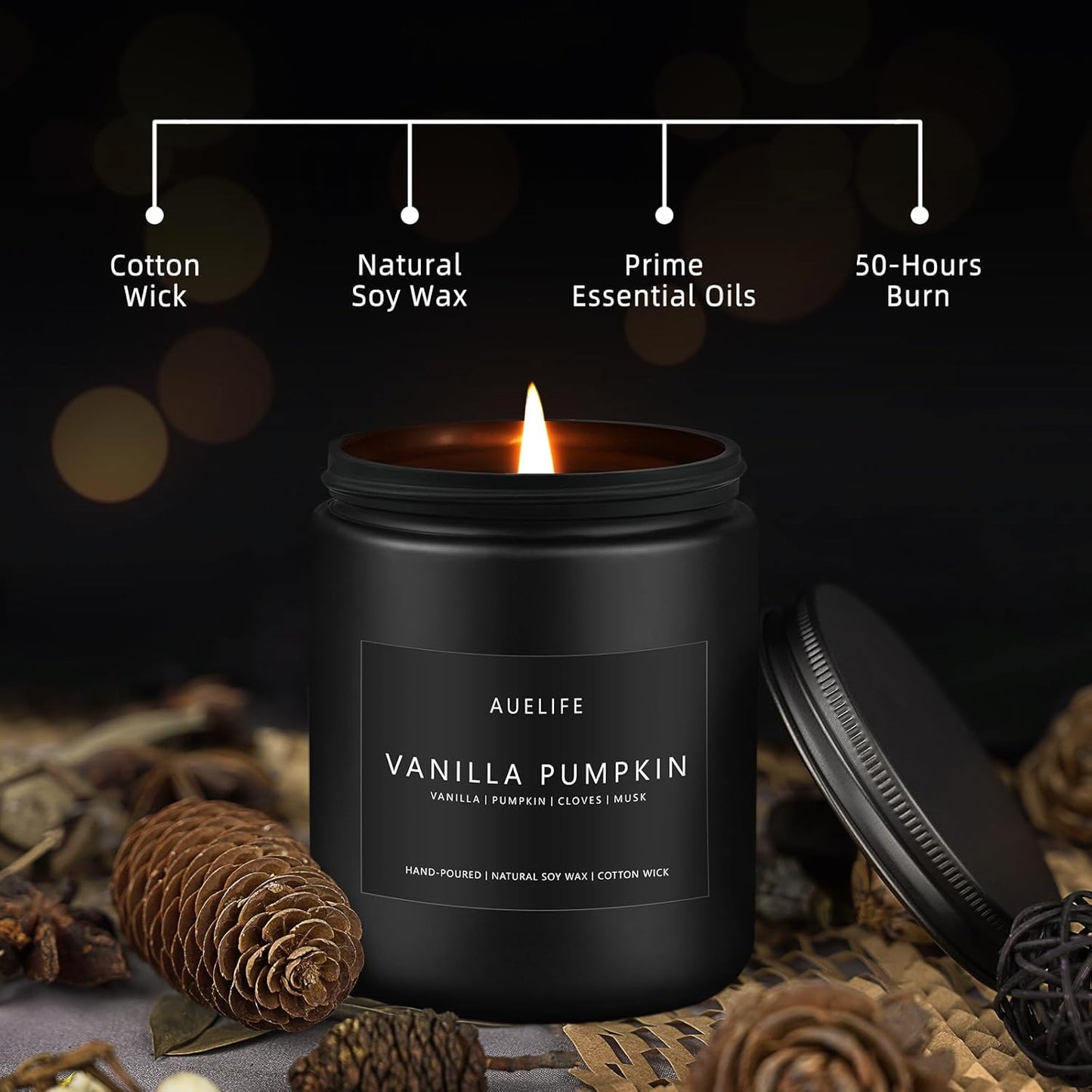 4 Pack Scented Candle for Men - Masculine Candle